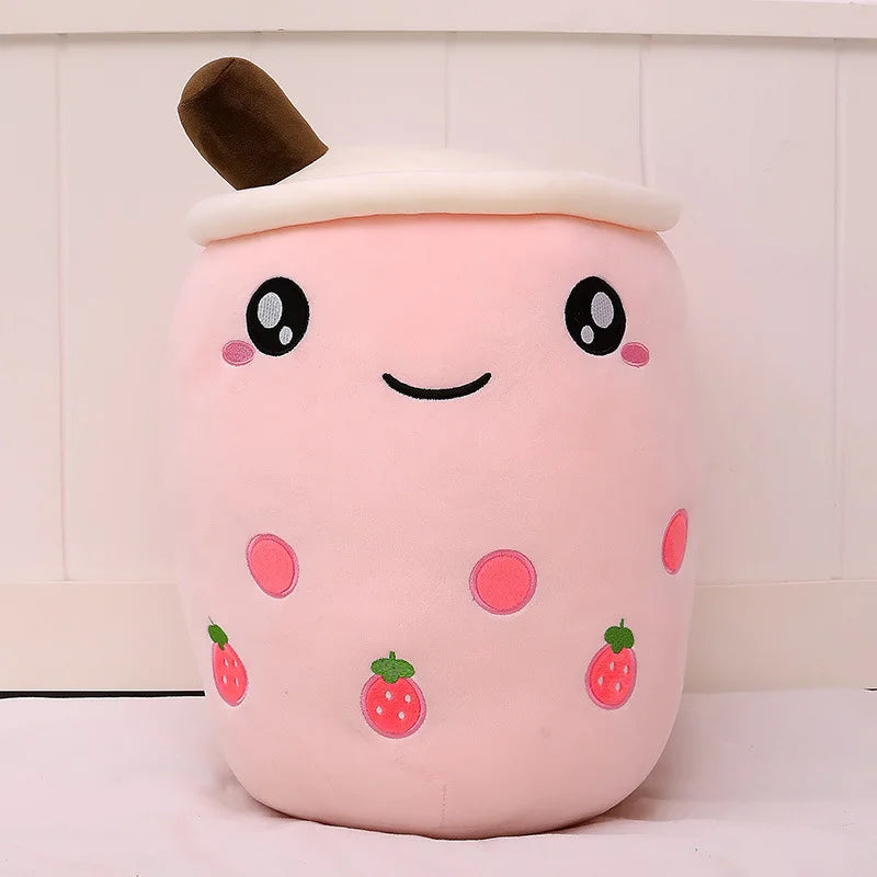 Large Milk Tea Plush Pillow | Adorable Stuffed Boba Toy for Kids