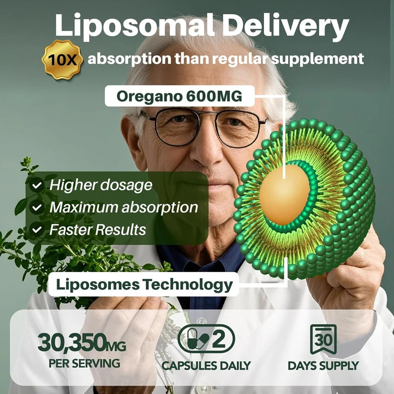10 in 1 Oregano Oil Supplement with Immune & Digestive Support