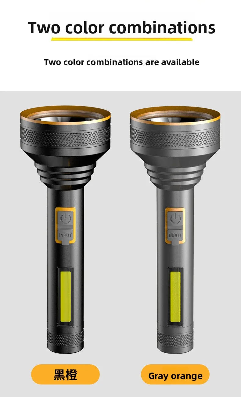 Compact USB Rechargeable Aluminum LED Flashlight for Emergencies