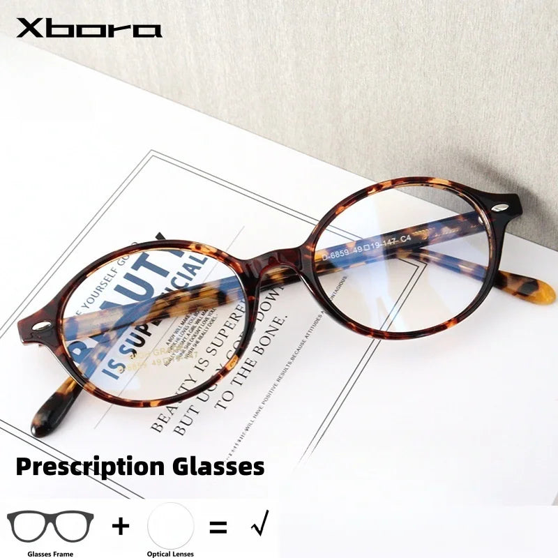 Women's Retro Oval Anti-Blue Light Glasses | Stylish Eyewear