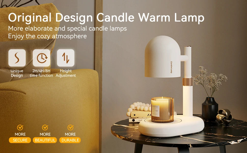 Dimmable Candle Warmer Lamp | Scented Wax Melter for Relaxation