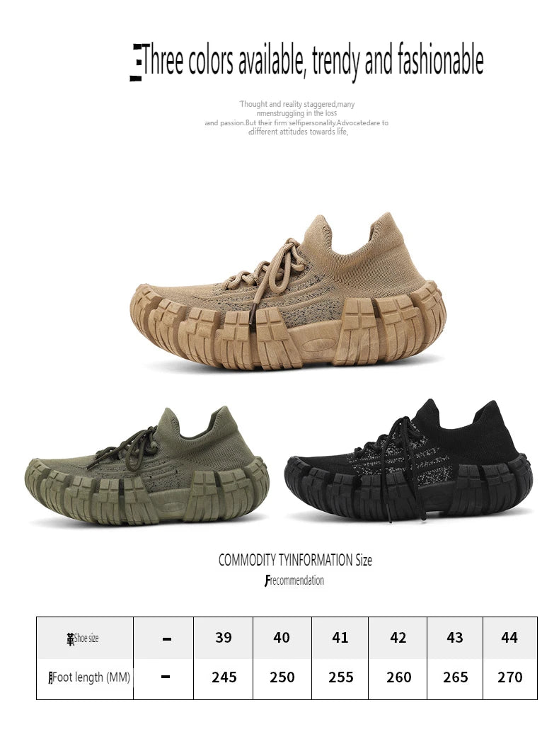 Men's Casual Breathable Mesh Shoes | Non-slip Thick Sole Comfort