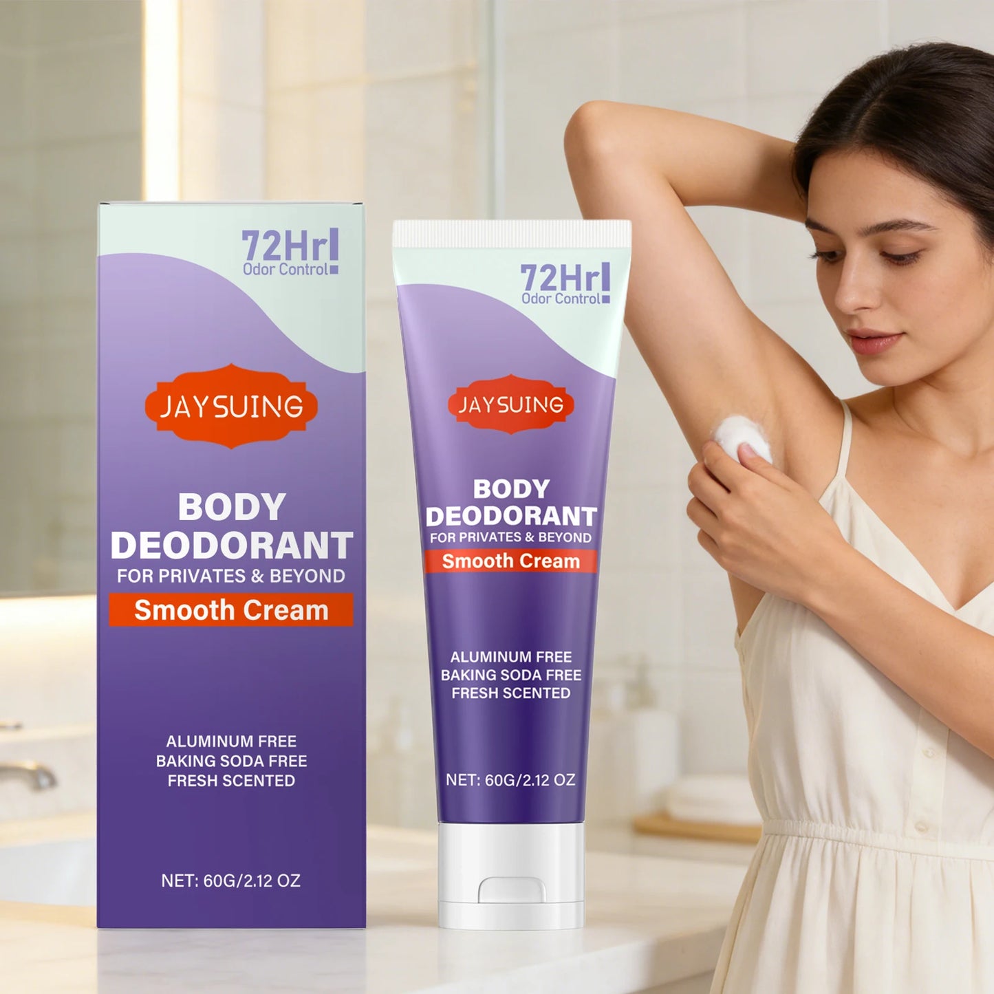 Whole Body Deodorant Cream | Lasting Odor Protection & Refreshing Aroma