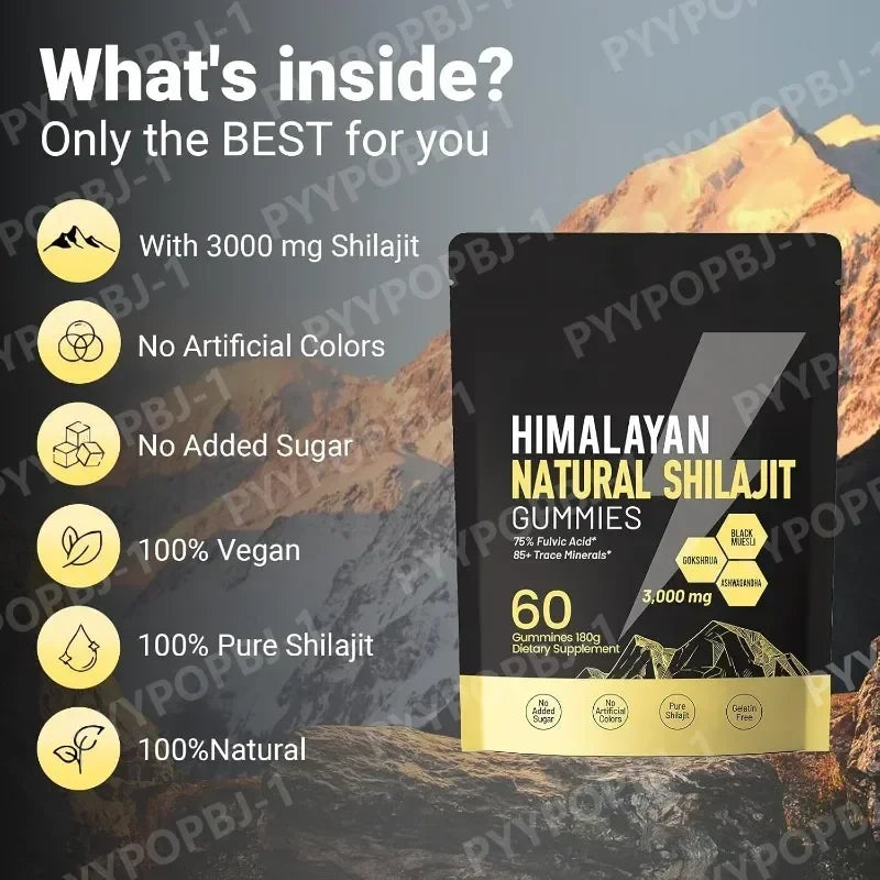 Pure Himalayan Shilajit Gummies | Daily Health Support Supplements