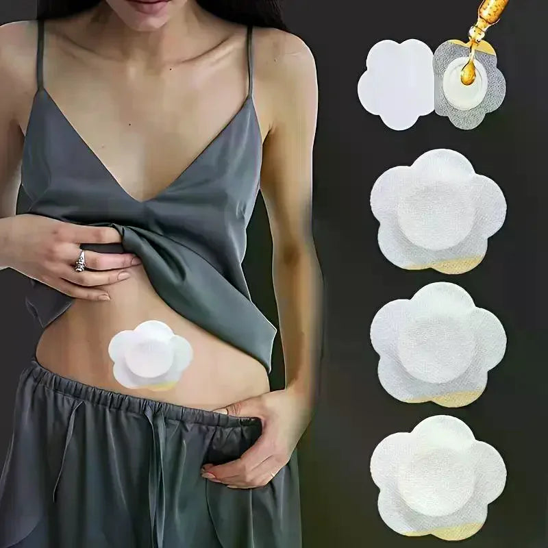50pcs Disposable Castor Oil Pack Stickers | Hypoallergenic Belly Button Protectors