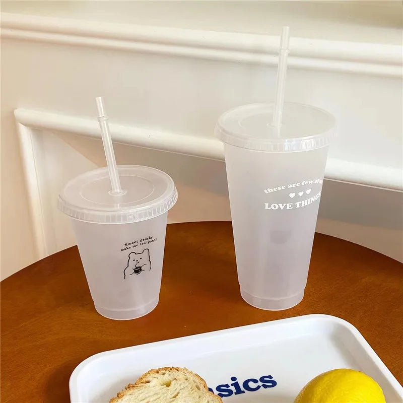 Kawaii Water Bottle | Cute BPA Free Tumbler with Straw