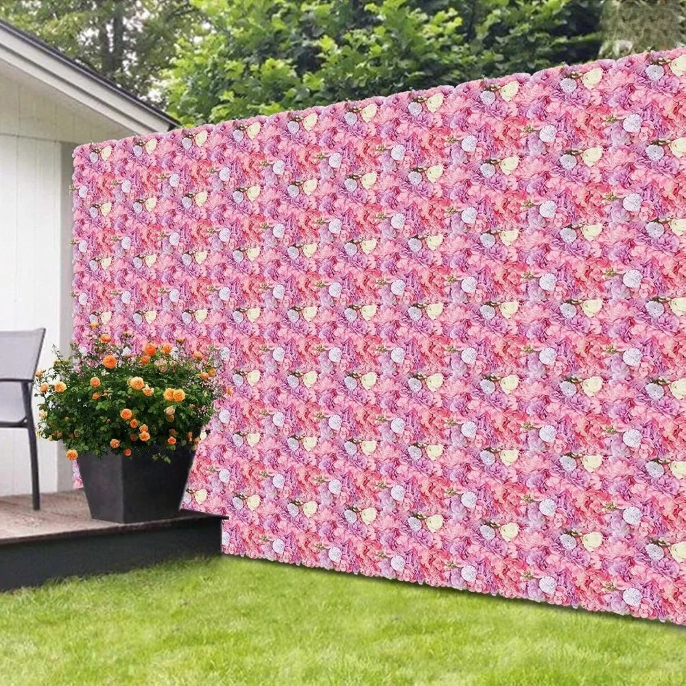 12PCS 3D Flower Wall Panels | Artificial Floral Backdrop Decor