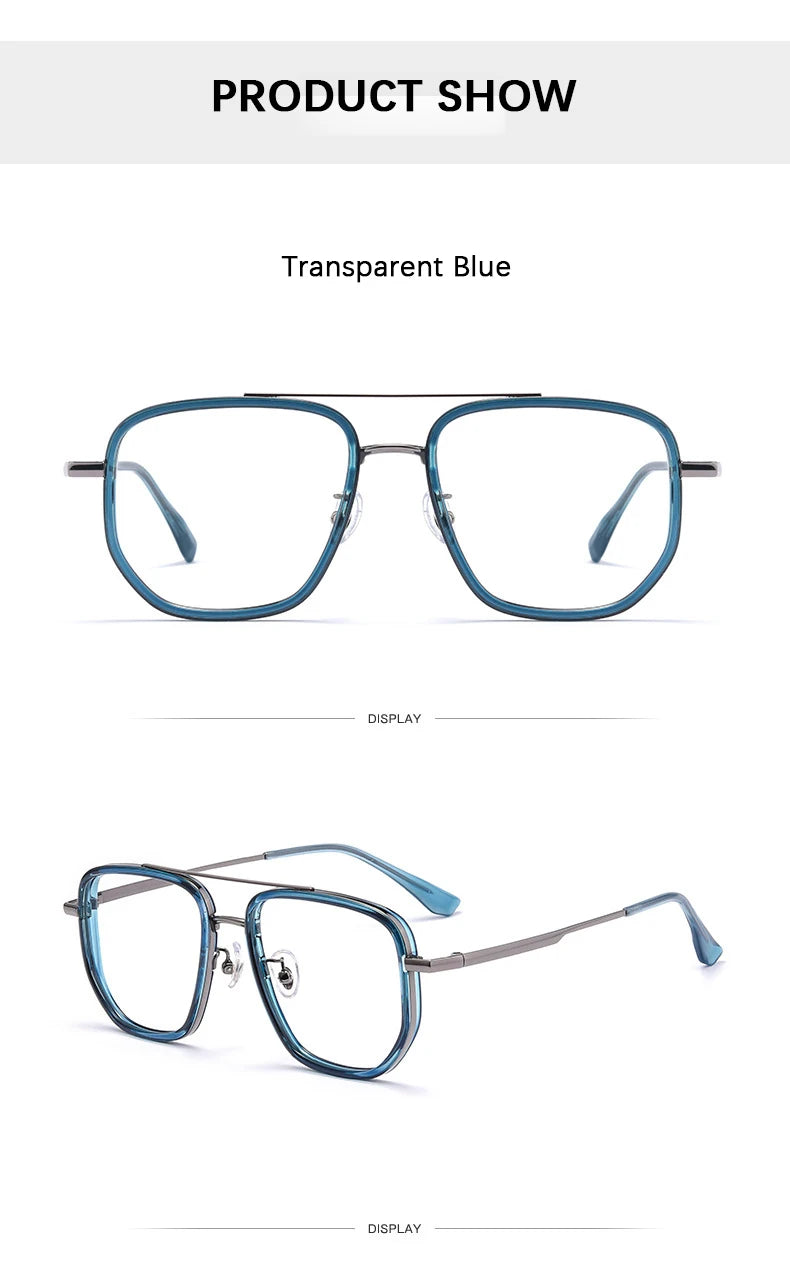 Luxury Oversize Titanium Eyeglasses Frames for Men & Women