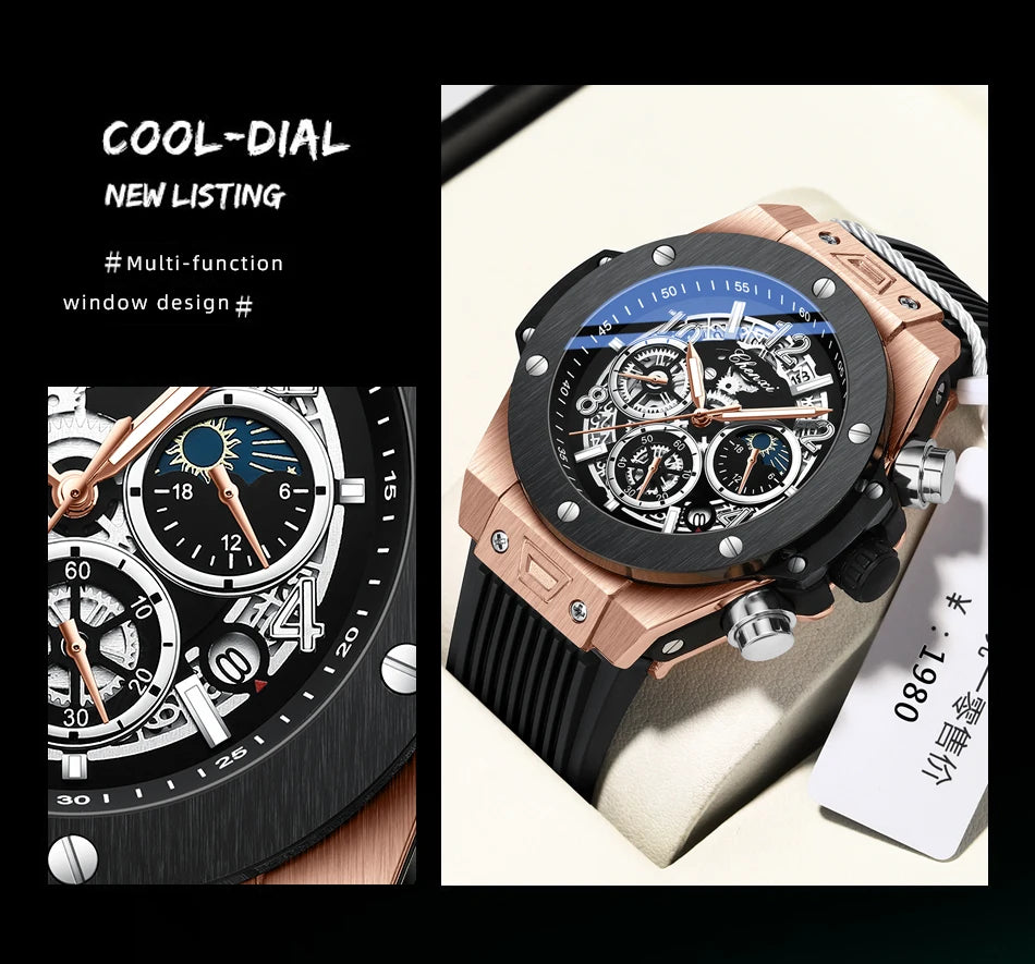 Multifunctional Waterproof Military Sports Watch for Men