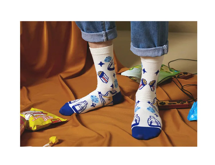 5 Pairs Colorful Funny Villain Socks | Quirky Harajuku Style