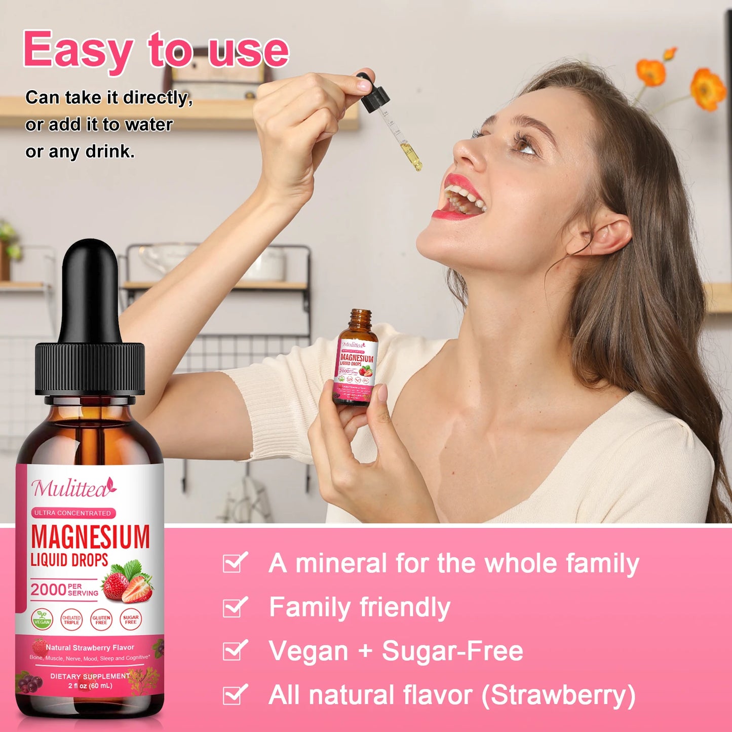 High Potency Liquid Magnesium Glycinate for Relaxation and Sleep