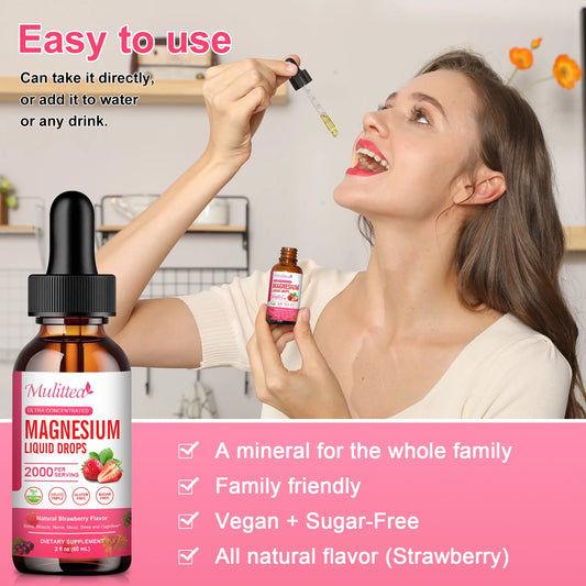 High Potency Liquid Magnesium Glycinate for Relaxation and Sleep