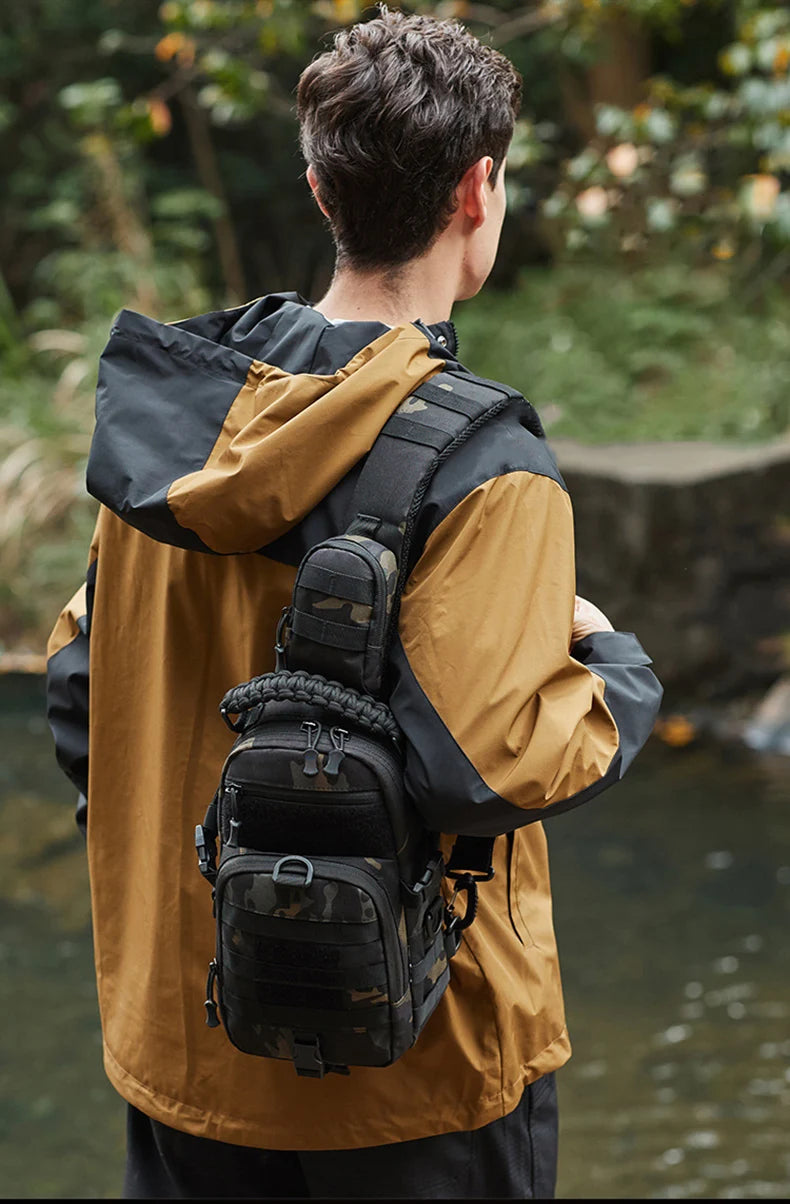 Tactical Men's Camping Chest Bag | Versatile Outdoors Sling Backpack