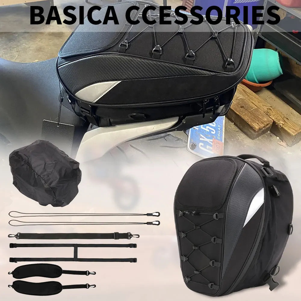 Waterproof Motorcycle Tail Bag | High Capacity Multifunction Backpack