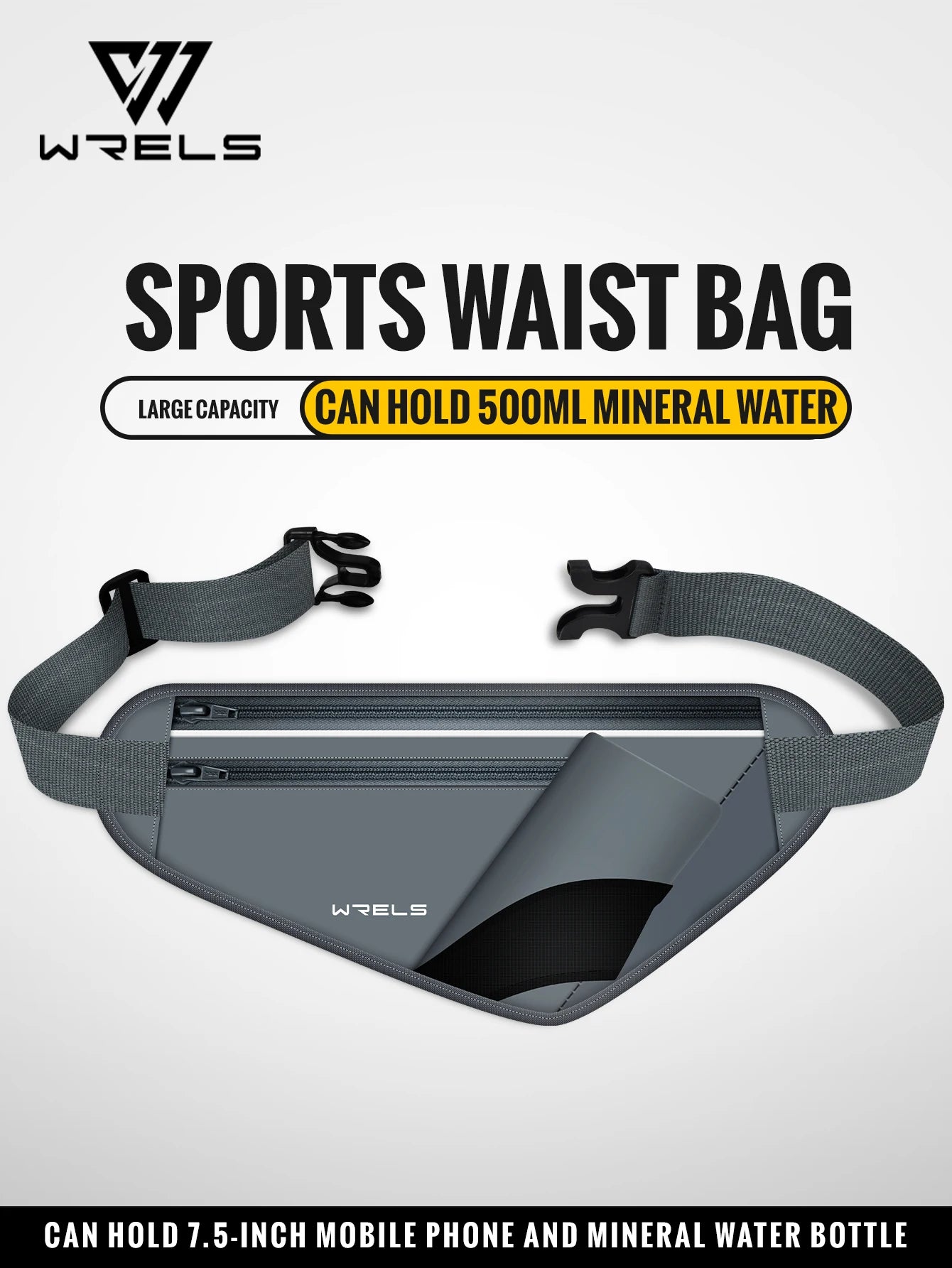 Adjustable Running Hydration Belt with Water Bottle Holder