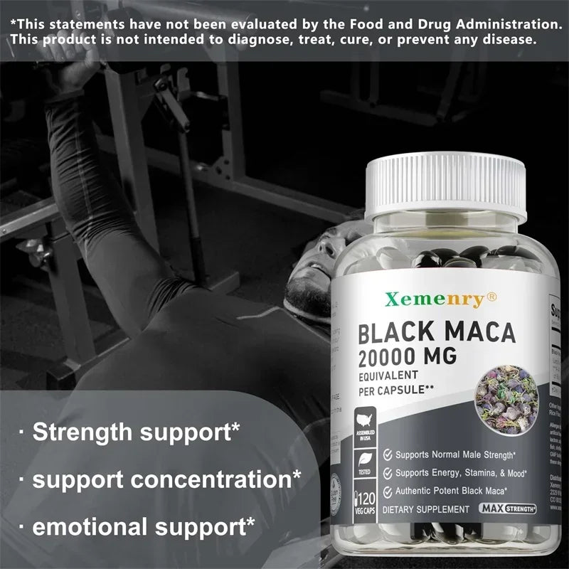 Black Maca Root Capsules | Enhance Energy & Reproductive Health