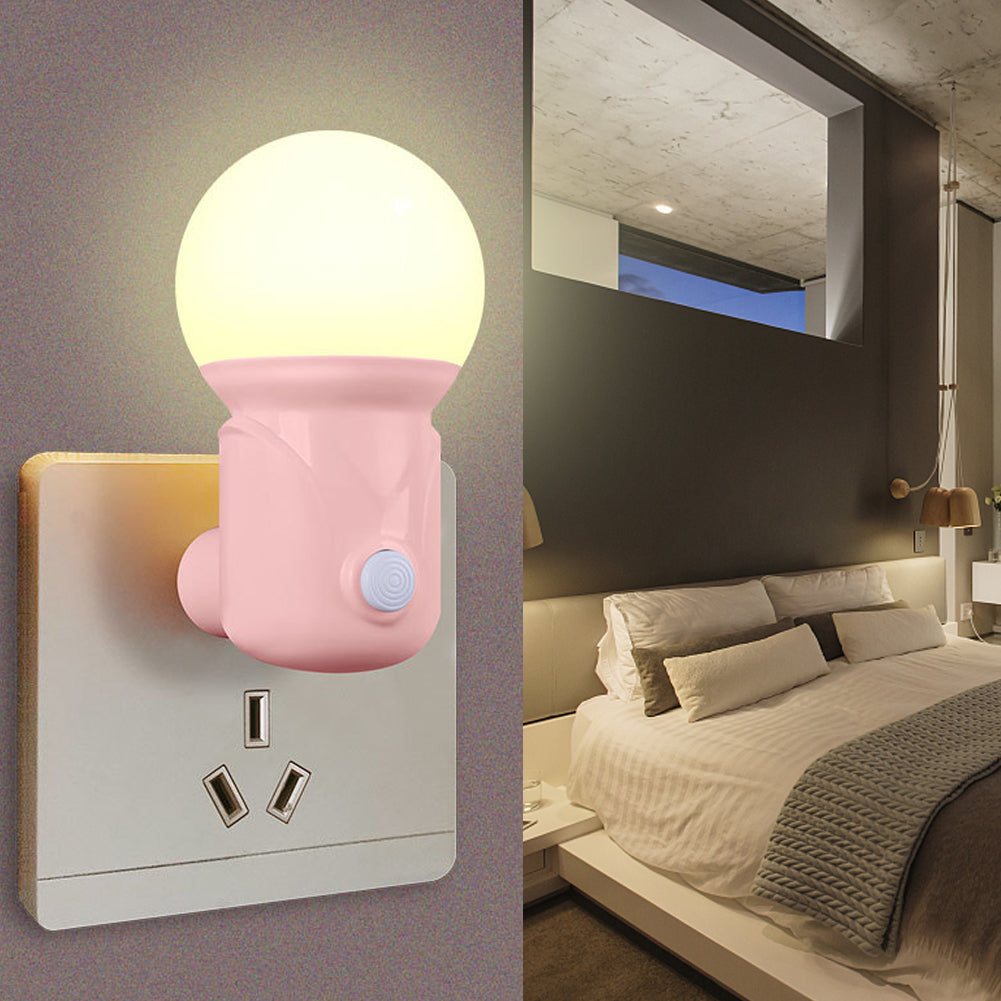 Luz nocturna LED enchufable | Iluminación blanca cálida y brillante ajustable