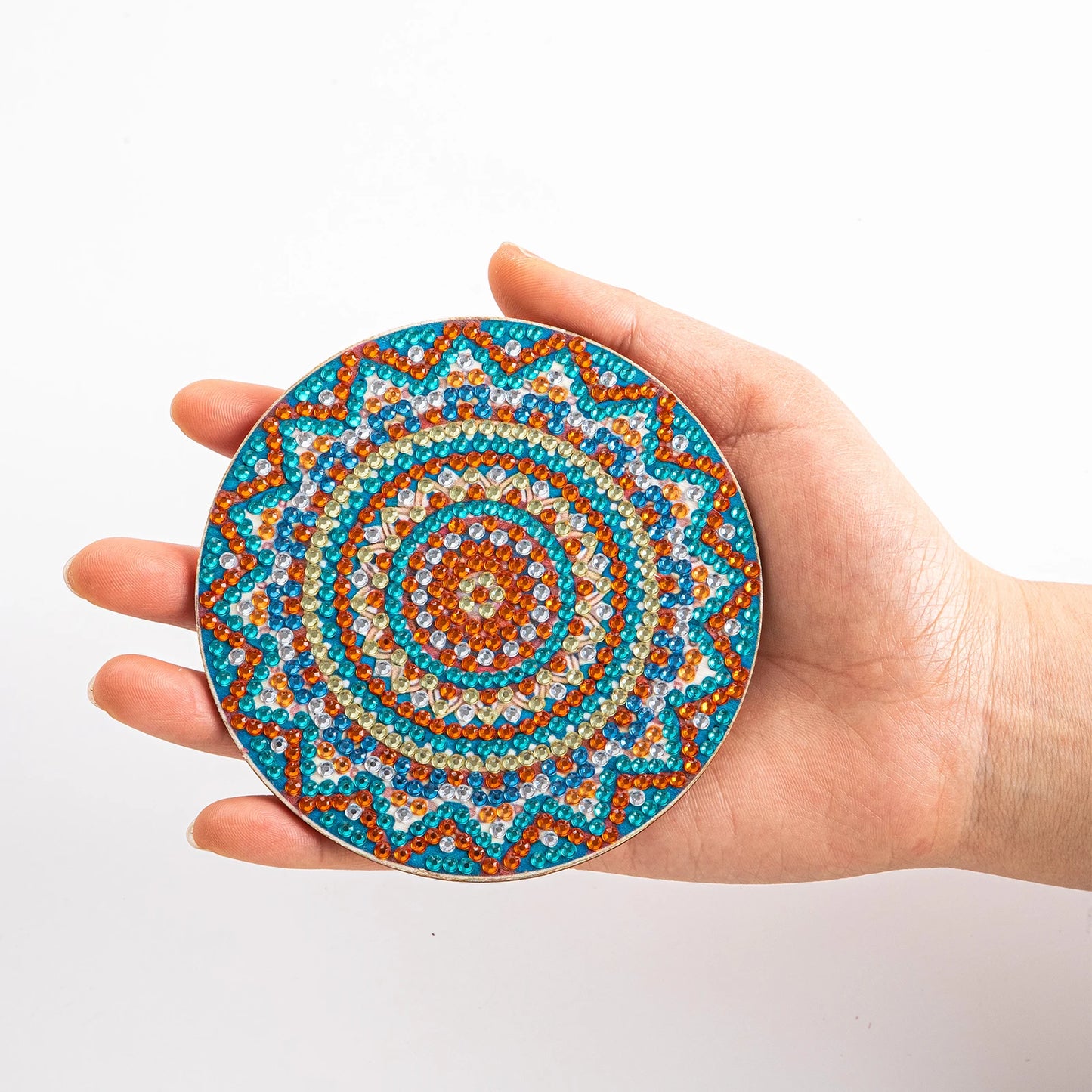 8-Piece DIY Mandala Diamond Painting Coasters | Full Drill Art Set