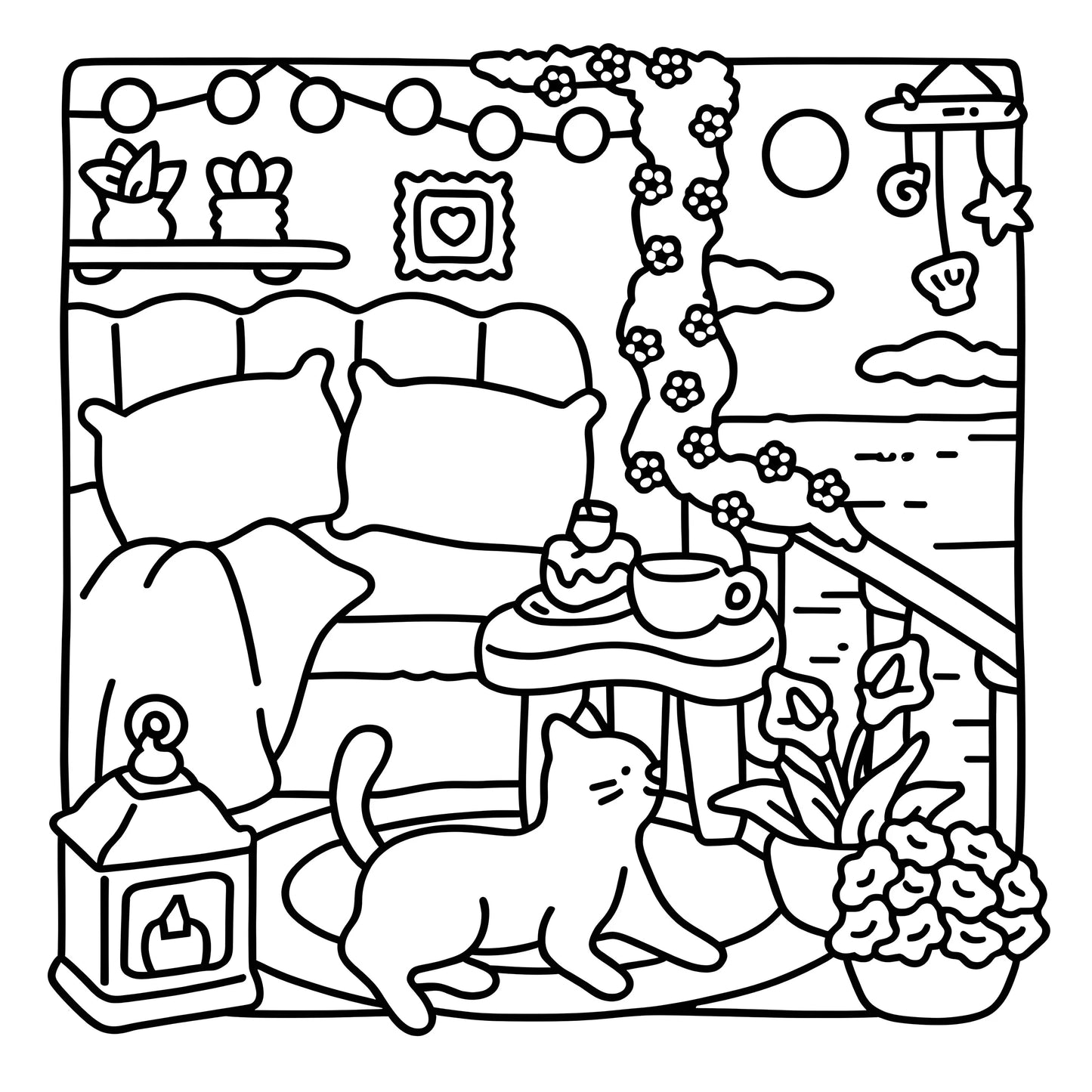 Adult Cat Moments Coloring Book | Relaxation & Fun Gift