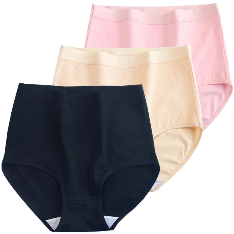 Plus Size High Waist Cotton Briefs for Women | Breathable Comfort