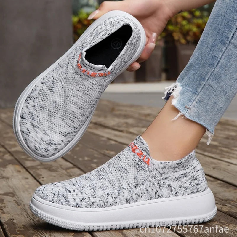Unisex Wide Foot Sports Shoes | Breathable Slip-On Walking Sneakers