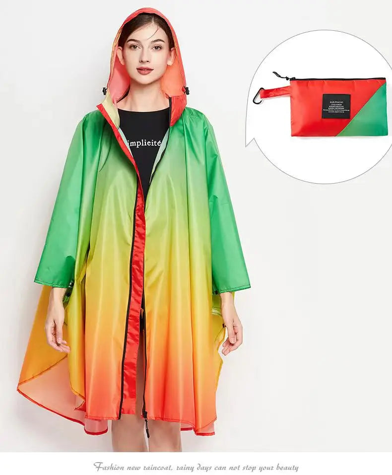 Lightweight Leopard Raincoat for Women | Waterproof Windproof Cloak
