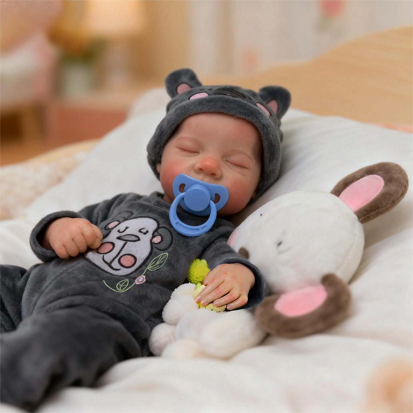 Muñeco Bebé Reborn Realista de 45 cm | Muñeco Suave Ponderado y Articulado