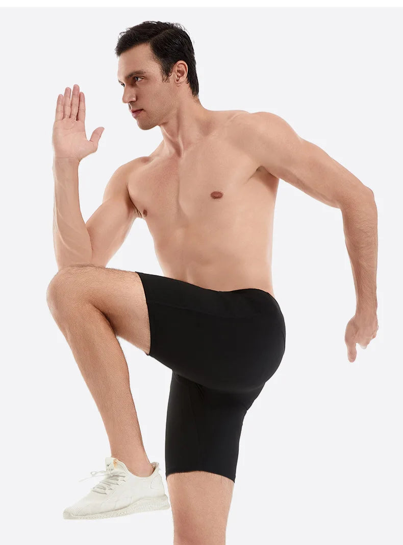 Quarter Length Compression Running Shorts with Multi-Pockets