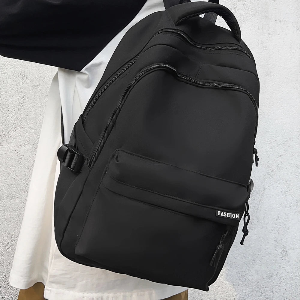 Large Capacity Solid Color Backpack for Students | Travel Ready