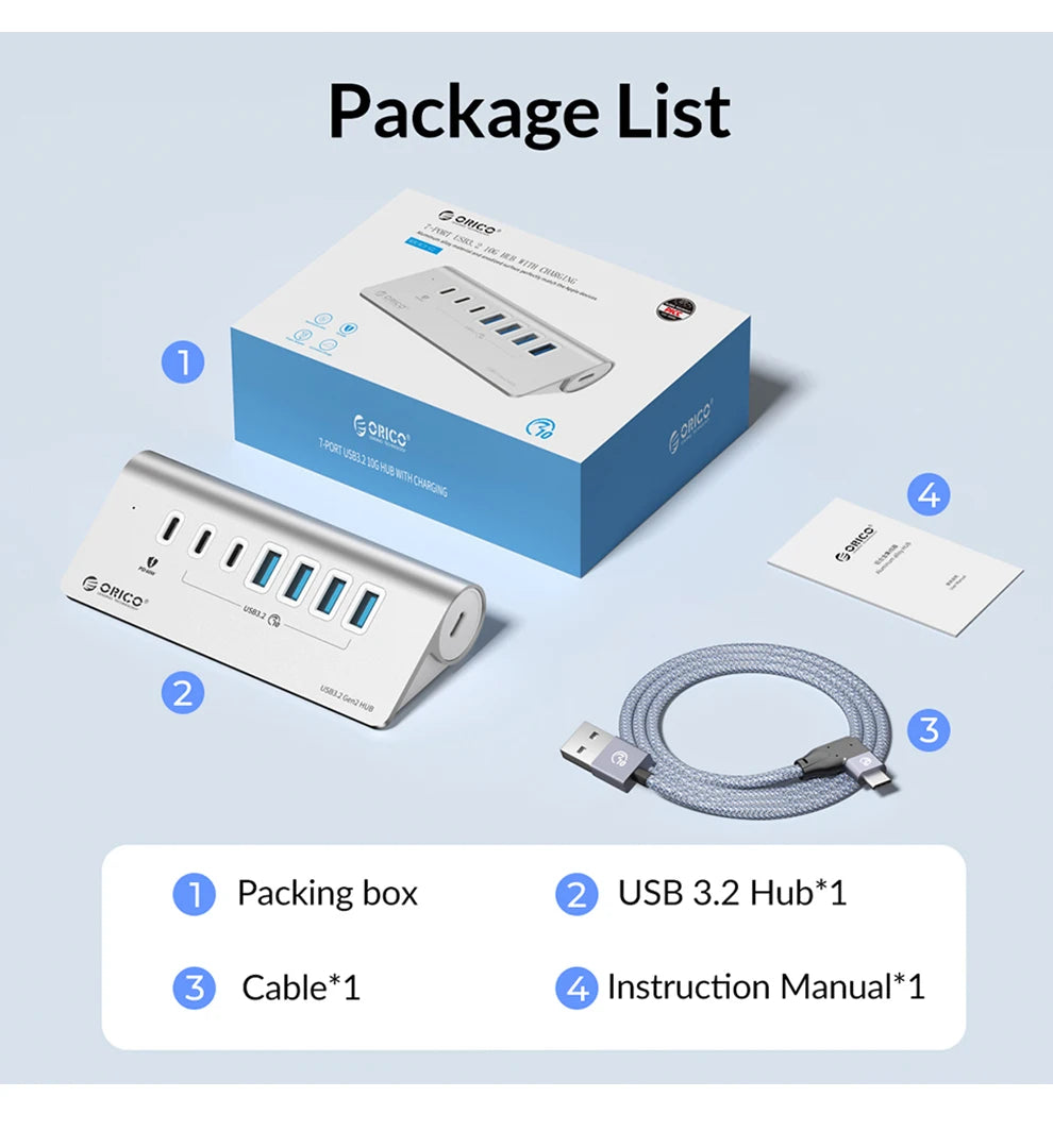 10Gbps USB 3.2 Docking Station Hub | Fast Charging & Multi Ports