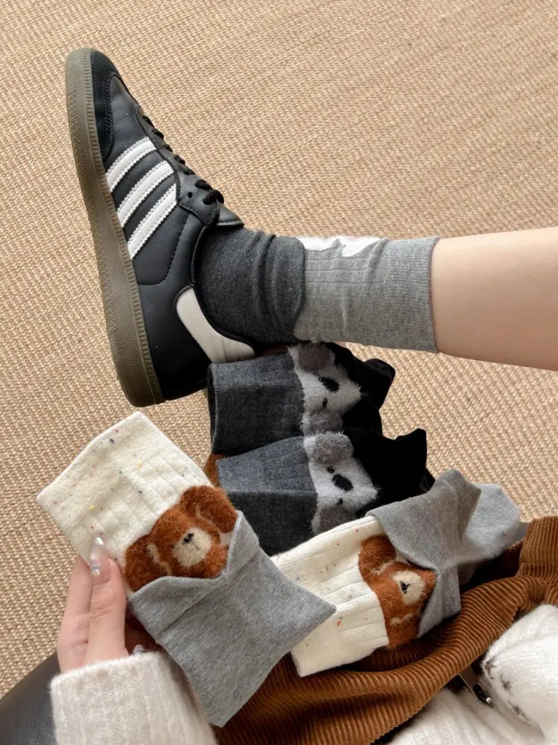 Cute Cartoon Animal Socks for Women | Kawaii Mid-Calf Style