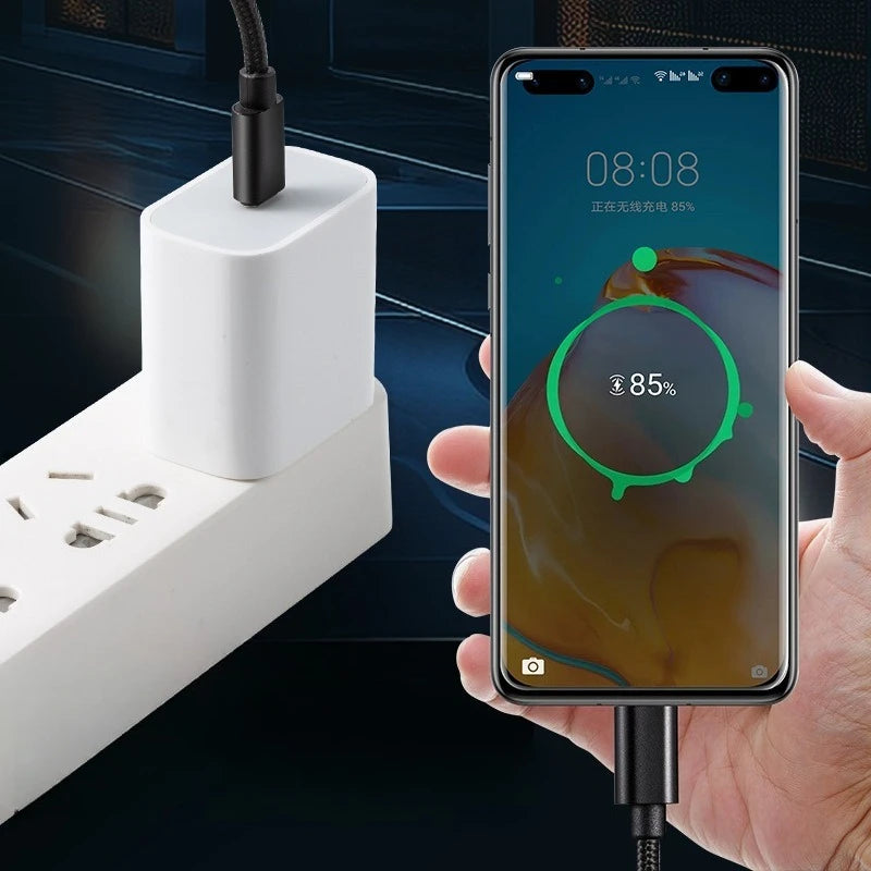 60W Quick Type C to Type C Fast Charging Data Cable
