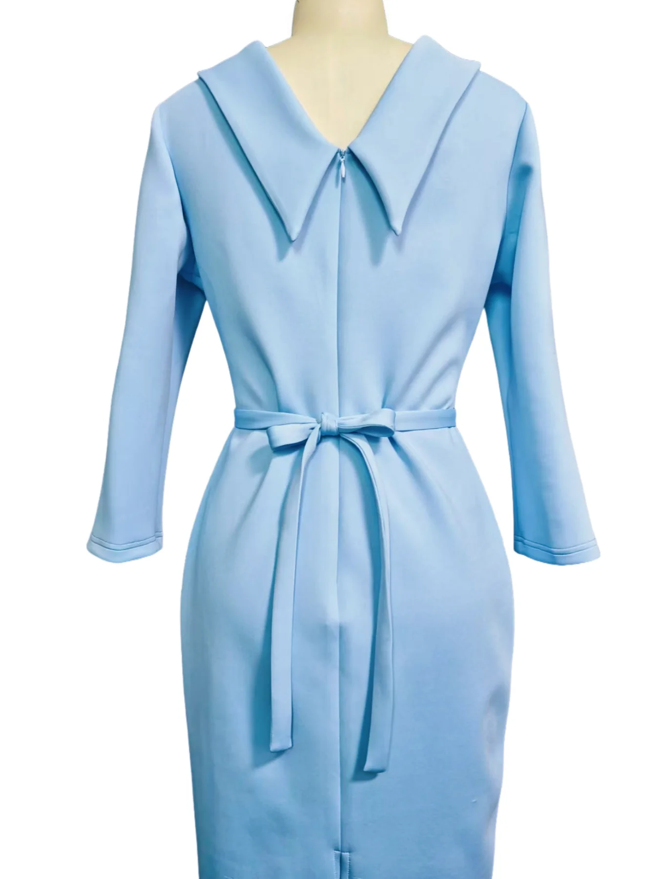 Elegant Belted Mid-Sleeve Gown Dress for Every Occasion