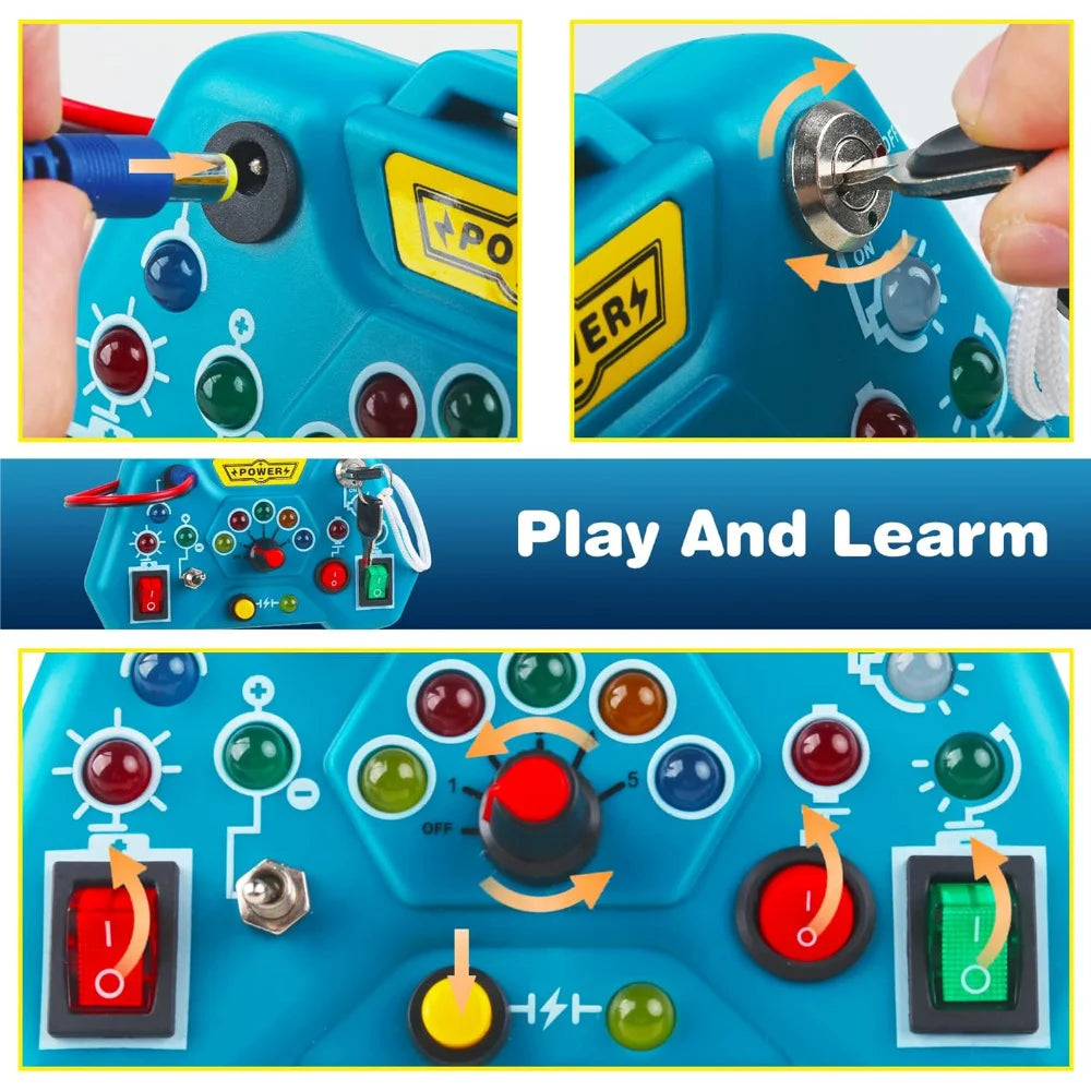Toddler LED Busy Board | Engaging Montessori Sensory Toy