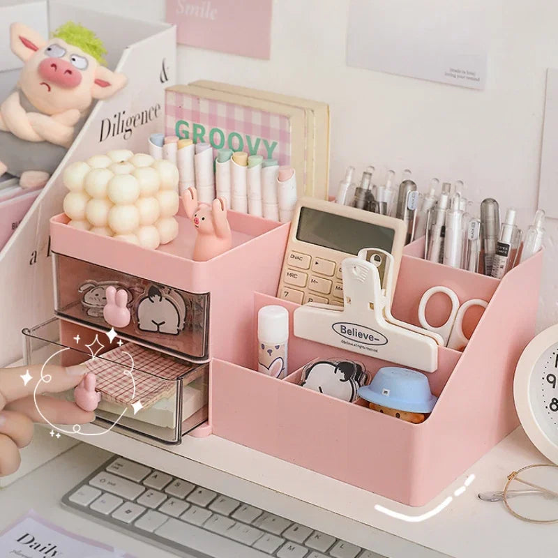 Clear Desktop Cosmetics Storage Box | Stylish Organizer & Rack