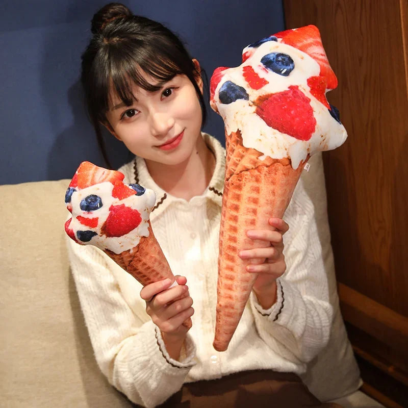 Ice Cream Plush Doll | Adorable Stuffed Decoration & Cushion