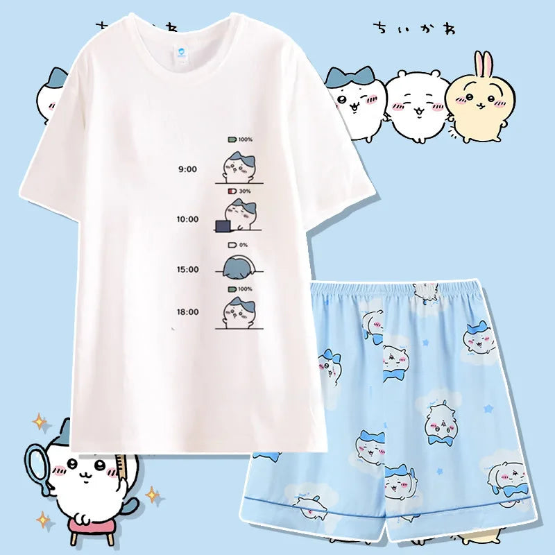 Cute Cartoon Pattern Summer Pajamas for Relaxed Comfort