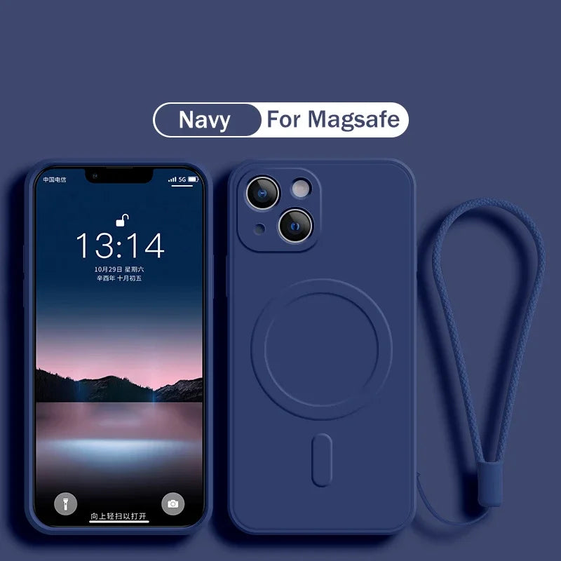 Magnetic Wireless Charge Case for iPhone | Soft Silicone Cover