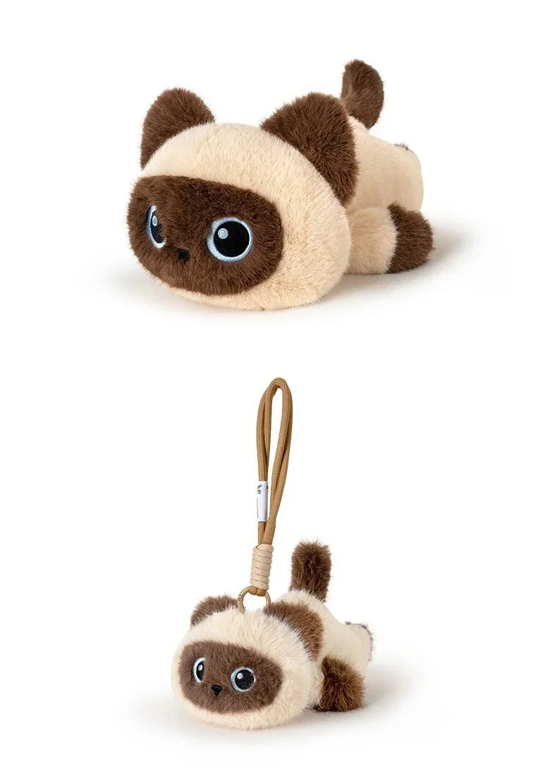 Cute Plush Black Cat Keychain | Adorable Stuffed Doll Gift