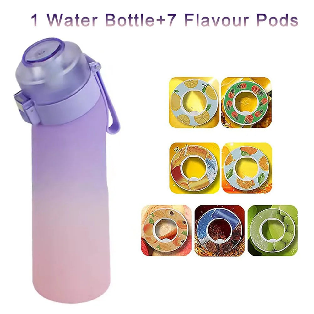 650ML BPA Free Sports Air Water Bottle | Flavor Pods Included