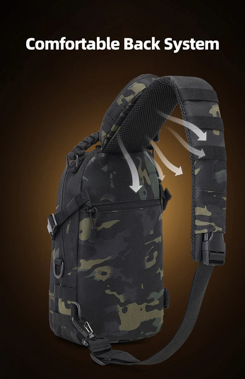 Tactical Men's Camping Chest Bag | Versatile Outdoors Sling Backpack