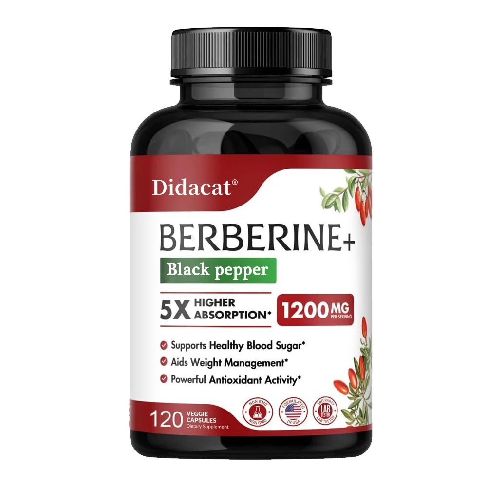 Ultra Pure Berberine Supplement 1200mg for Health Support