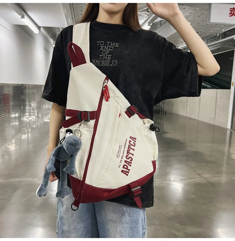 Trendy Portable Nylon Crossbody Bag for Travel & Sports