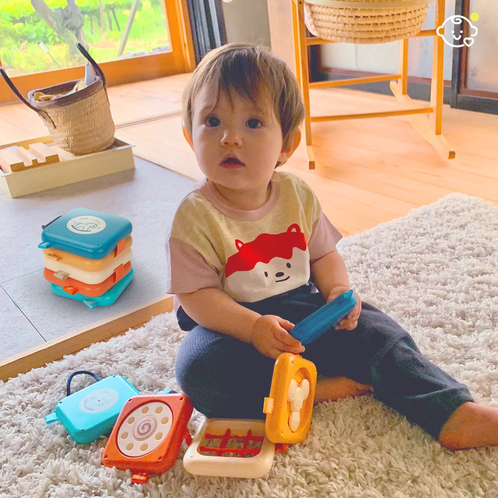 Montessori Busy Board Activity Cube | Sensory Toys for Kids 1+