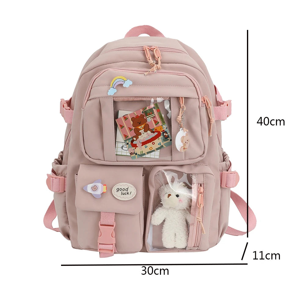 Mochila Bonita Impermeable para Mujer | Mochila Escolar con Múltiples Bolsillos