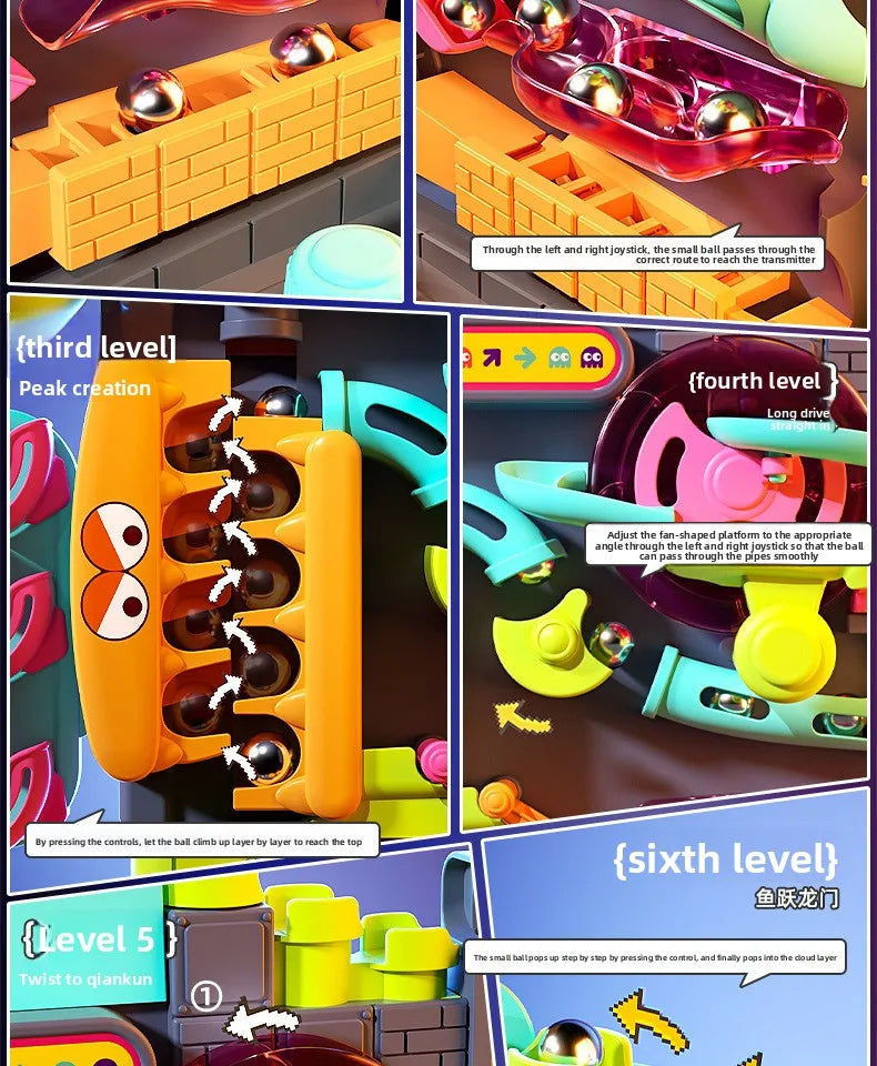Children's Interactive Montessori Toy | Rolling Ball Track Game