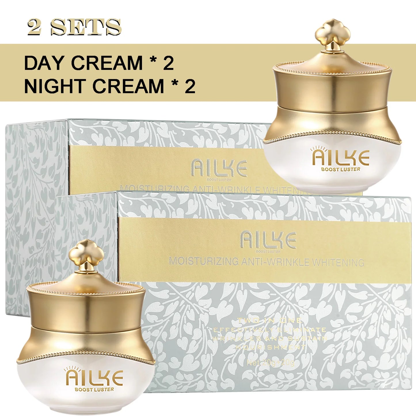Whitening Anti-Wrinkle Face Cream Set | Collagen & Hyaluronic Acid