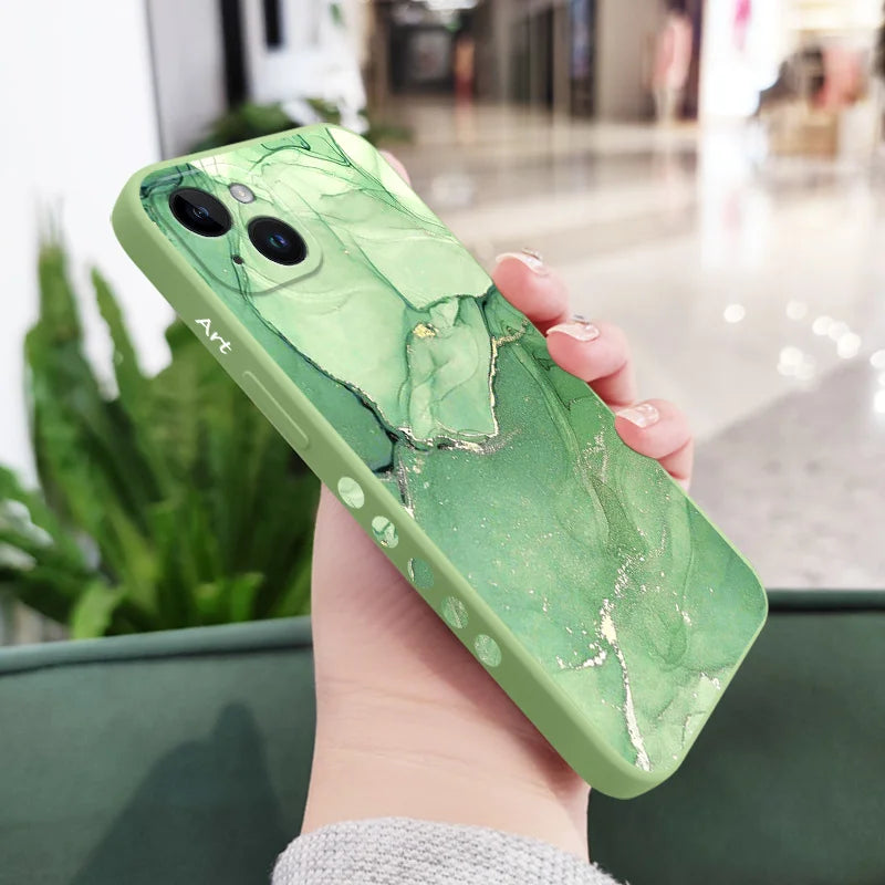 Marble Texture Phone Case For iPhone 16 16E 15 14 13 12 11 X XR XS SE2 SE2020 8 7 6 6S Plus Pro Max Mini Silicone Cover
