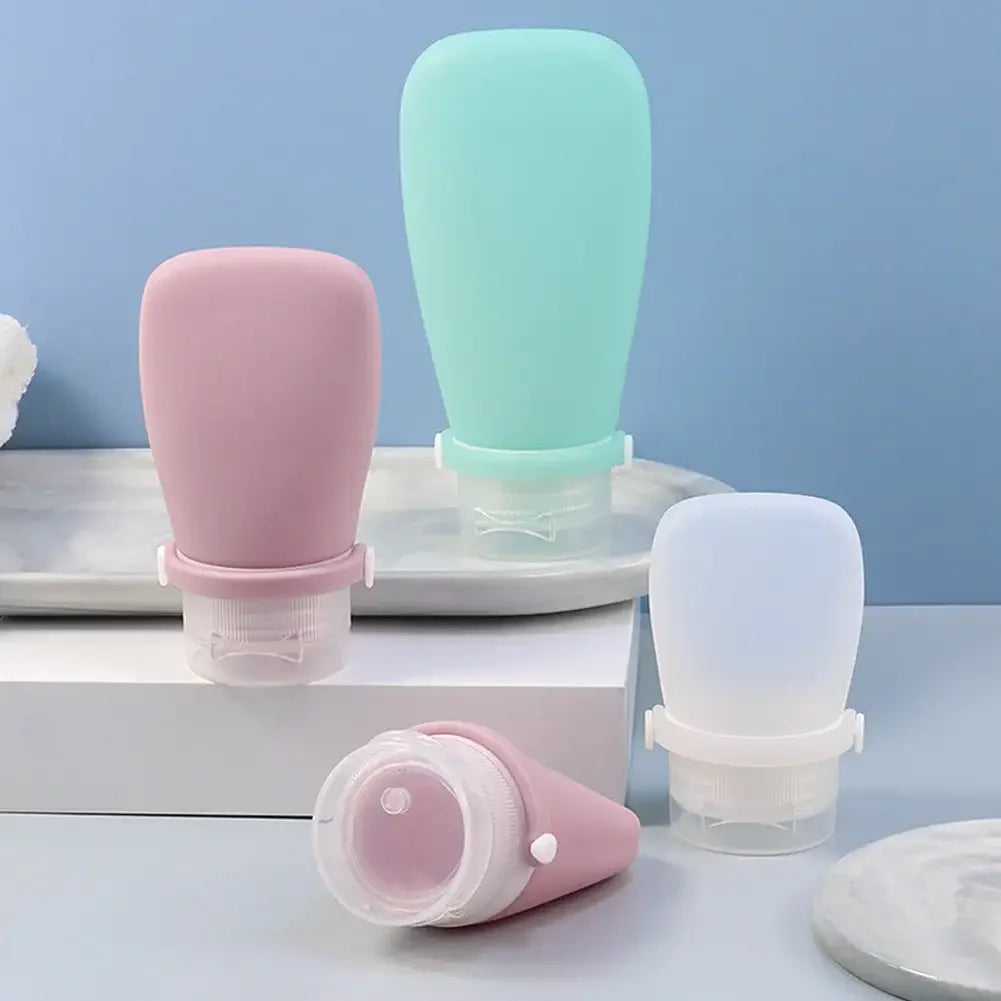 Silicone Travel Bottle Set | Leakproof Refillable Cosmetic Containers