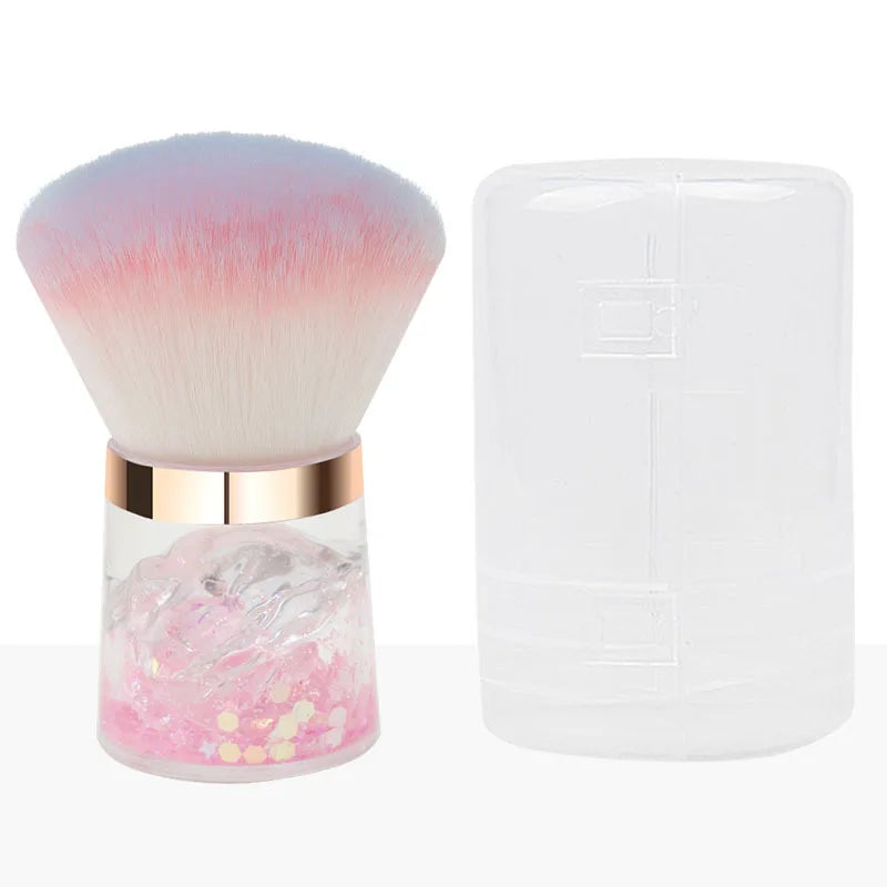 Portable Pink Blush and Nail Dust Brush | Essential Beauty Tool